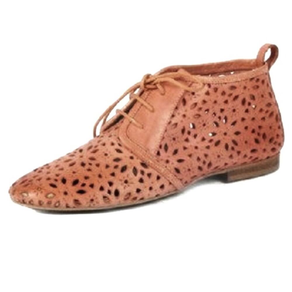 SIXTYSEVEN Kelly perforated laser cut leather boots booties in apricot Size 39 - Picture 8 of 8